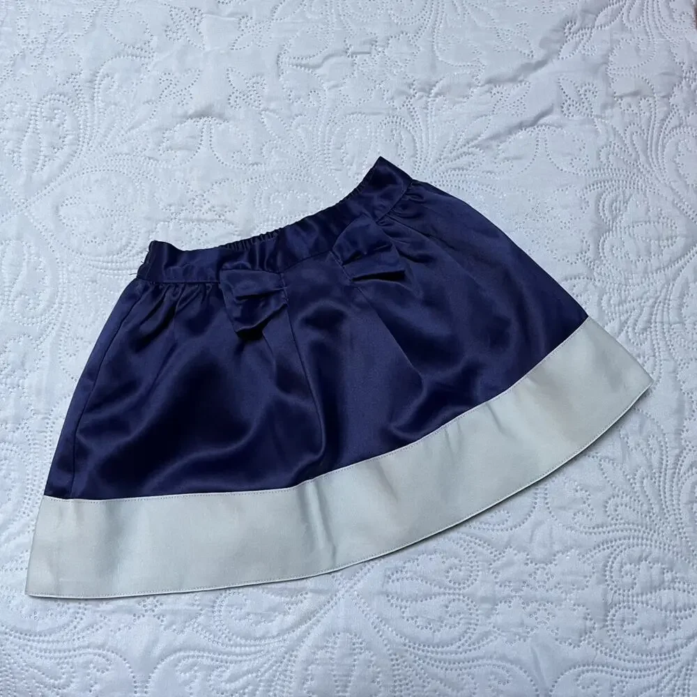 Janie And Jack Bow Top And Satin Skirt Outfit Size 6-12m